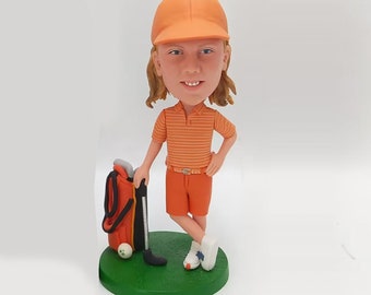 Custom golf Bobbleheads for Golf fan, Personalized Golf Gifts For Him, Personalized Golf Bobbleheads Playing swing Golf club,christmas gifts