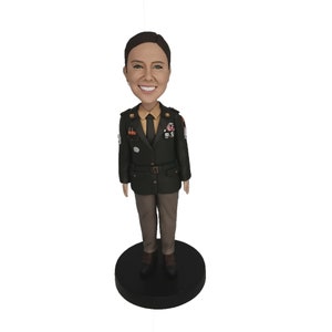 Custom Army Soldier bobbleheads,Gift for her/boss police dolls,Anniversary gifts,bobbleheads graduation,Bobblehead For Air Force Officer