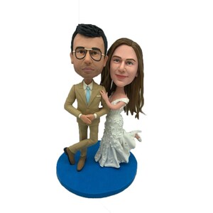 Custom Wedding Couple Bobbleheads, Bobble Head Gifts, anniversary gifts for couples ,anniversary gifts for parents,Wedding Cake Topper
