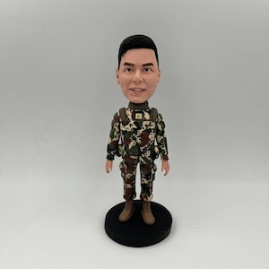 Custom Army Soldier bobbleheads,Gift for her/boss police dolls,Anniversary gifts,bobbleheads graduation,Bobblehead For Air Force Officer