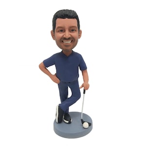 Custom Bobbleheads for Golf fan, Personalized Golf Gifts For Him, Personalized Golf Bobbleheads Playing Golf, Best Golf Gifts For Men