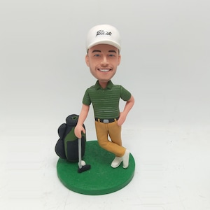 Custom Bobbleheads for Golf fan, Personalized Golf Gifts For Him, Personalized Golf Bobbleheads Playing Golf, Best Golf Gifts For Men