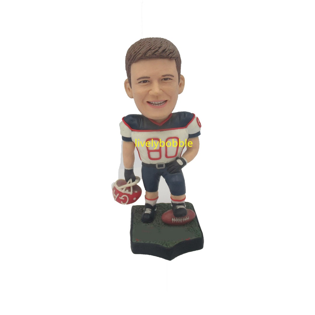 Custom Rugby Player Bobbleheads,feet on Ball Bobblehead Custom,polymer