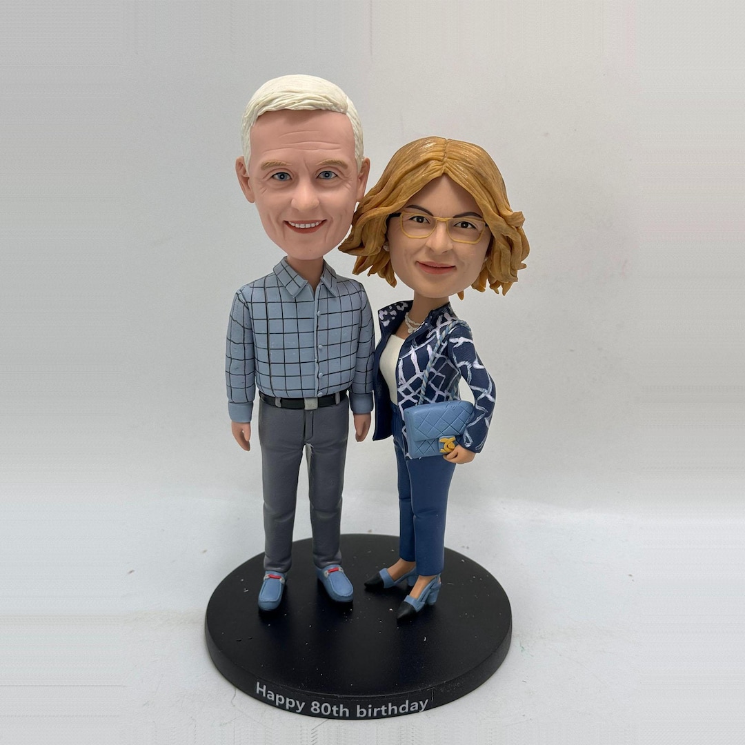50th Anniversary Parents Bobblehead - Golden Wedding Gift main image 0