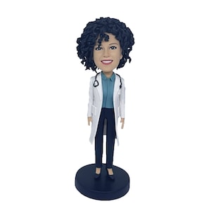 Custom Bobblehead Female Doctor, Graduation Gifts For Female Doctors, Personalized Bobblehead Female Doctor, Medical Doctor Figurines