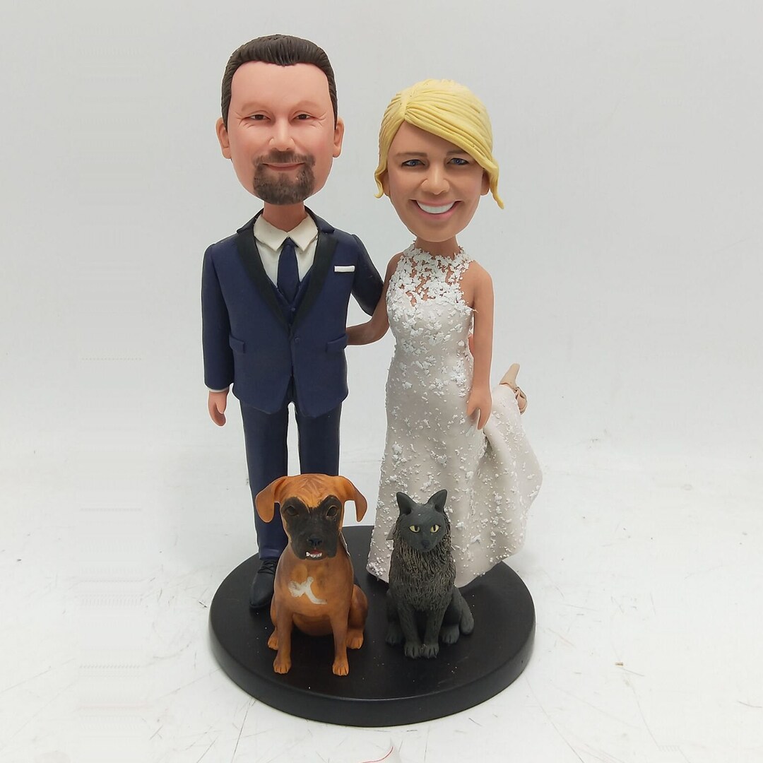 Custom Bobblehead Wedding Cake Topper, Personalized Wedding Cake ...