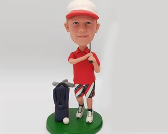 Custom Golf Bobblehead, Personalized Golf Gifts For Him, Unique Golf Gifts For Him, Custom Boss Gifts For Golf lovers, Gifts For Golfers