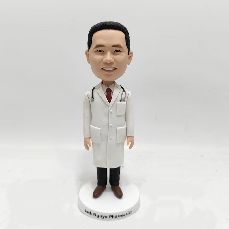 Custom doctor bobblehead , Birthday Gifts For Doctor, Surgeon, Dentist,doctor graduation gift,just for rush order and ship out image 1