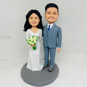 Custom wedding cake topper , Custom couple bobblehead ,bobblehead cake topper,bobblehead wedding ,wedding gifts, Anniversary Gifts
