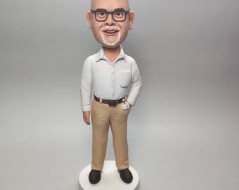 Personalized bobble head doll, custom father statue, gifts for family members, bobble head doll birthday gift,  father day's gift