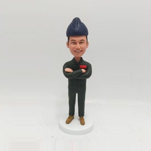 Custom pilot Bobblehead, Military Officer, Police Officer Bobblehead, Custom Bobblehead For Air Force Officer, Naval Officer, Army Officer