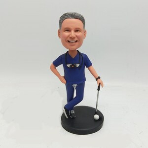 custom bobblehead, bobble head custom,dentist gift,dentist gift playing golf,holiday gifts,retirement gifts,bulk order,rush order