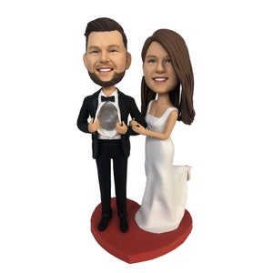 bobblehead couple ,bobblead cake topprt,bobblehead wedding,Bobblehead doll ,wedding gift, 50th Anniversary Gifts,wedding cake topper