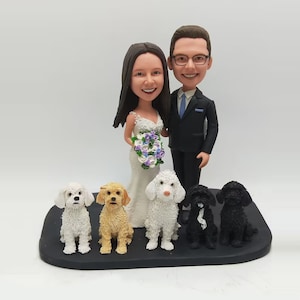 Custom Bobblehead Wedding Cake Topper, Personalized Wedding Cake Bobbleheads, Custom Figurine Wedding Cake Topper, Custom Wedding Bobblehead