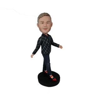 Funny bobbleheads, Dancing Man wear heel,gifts for husband/boy friend,Tabletop decoration,funny doll