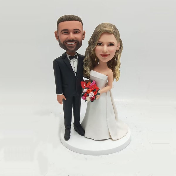 Bobblehead wedding,bobble head custom,personalized sculprture, bobblehead anniversary,cake topper bobble head,wedding gifts for parents