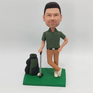 Custom Bobbleheads for Golf fan, Personalized Golf Gifts For Him, Personalized Golf Bobbleheads Playing Golf, Best Golf Gifts For Men