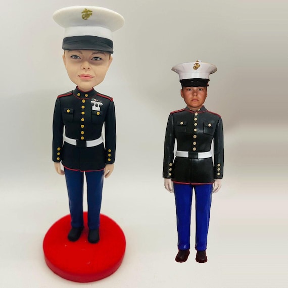 Custom Female Marine in Dress Blues.a Super Cute Addition,anniversary  Gifts,bobbleheads Graduation,bobblehead for Air Force Officer - Etsy
