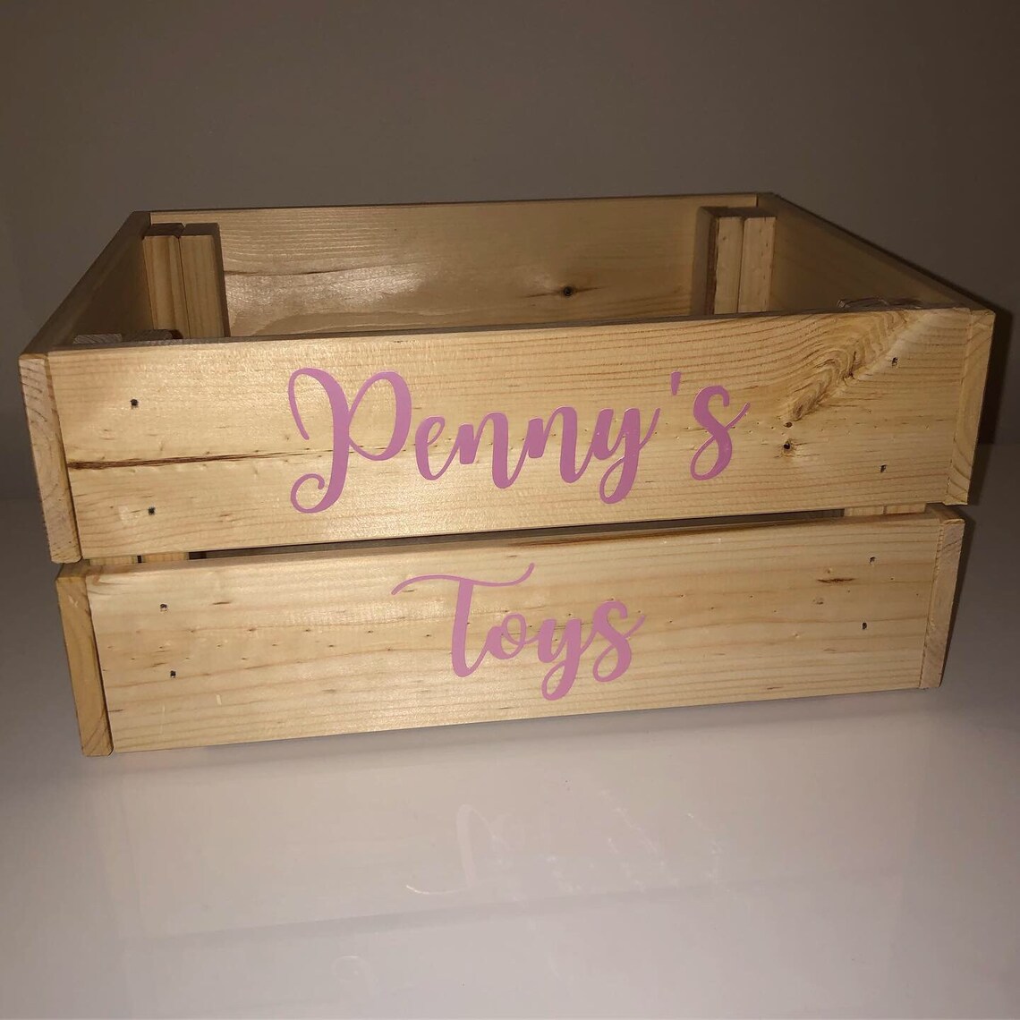 Wooden pet toys crate box / Dog toy basket /Cat toy basket Etsy