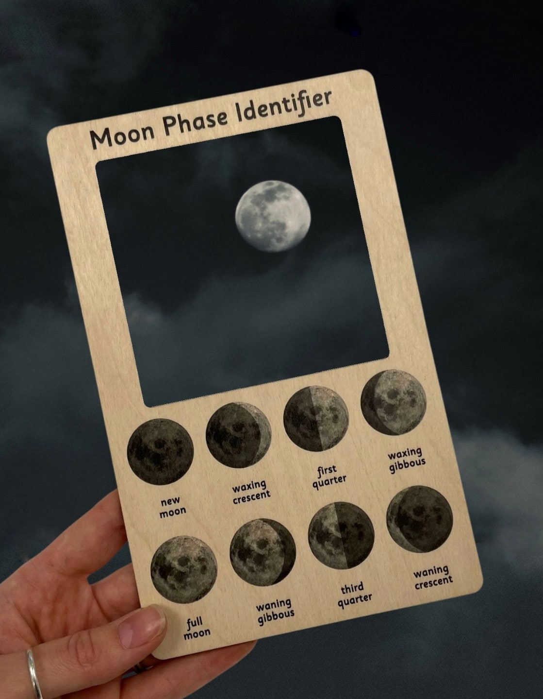 Wooden Moon Phases Identifier for Kids Montessori Learning - Etsy