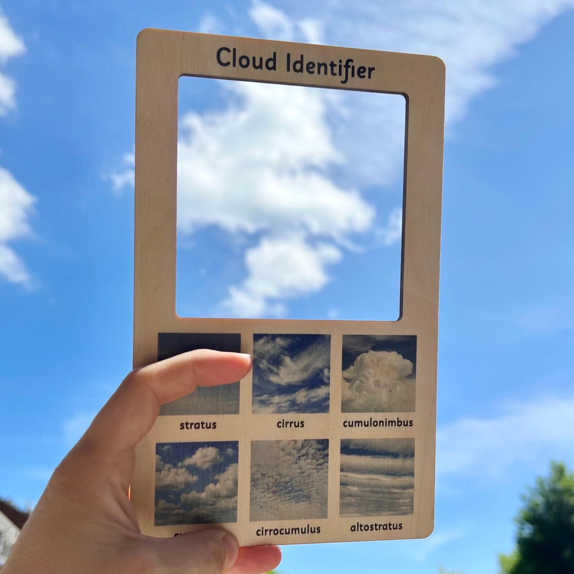 Wooden Cloud Identifier for Kids Montessori Learning Tool for Children ...