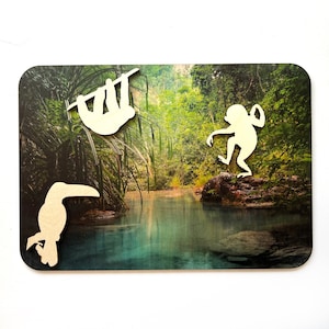 Wooden Playscene Backdrop For Tinker Sensory Play Tray Theme Set Up EYFS Montessori Children&#39;s Small World Play