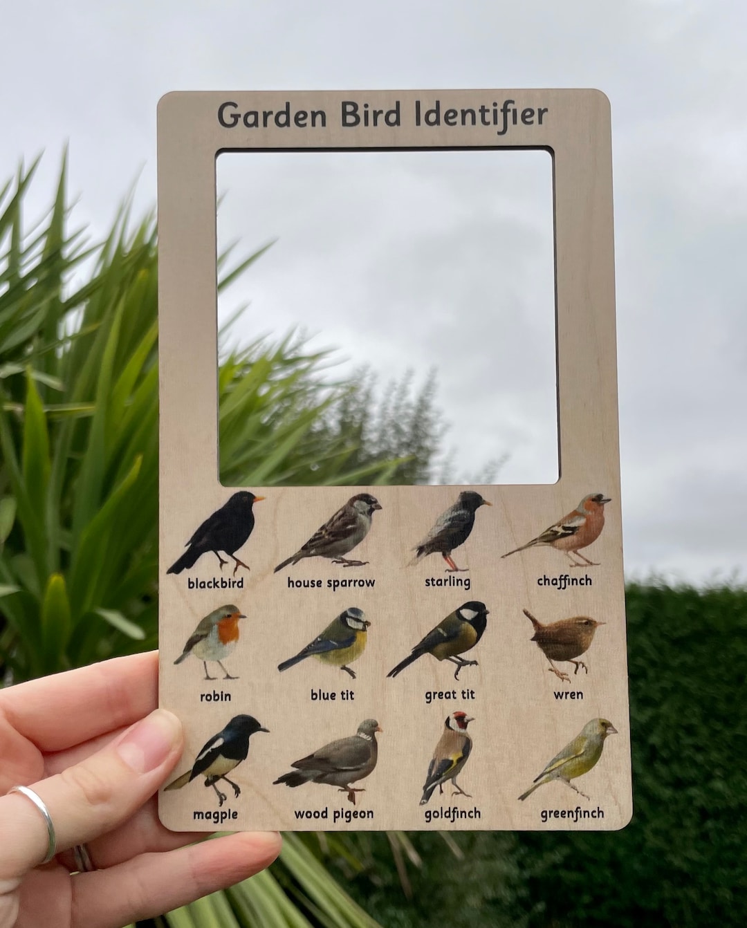 Wooden Garden Bird Identifier for Kids Montessori Learning Tool for ...