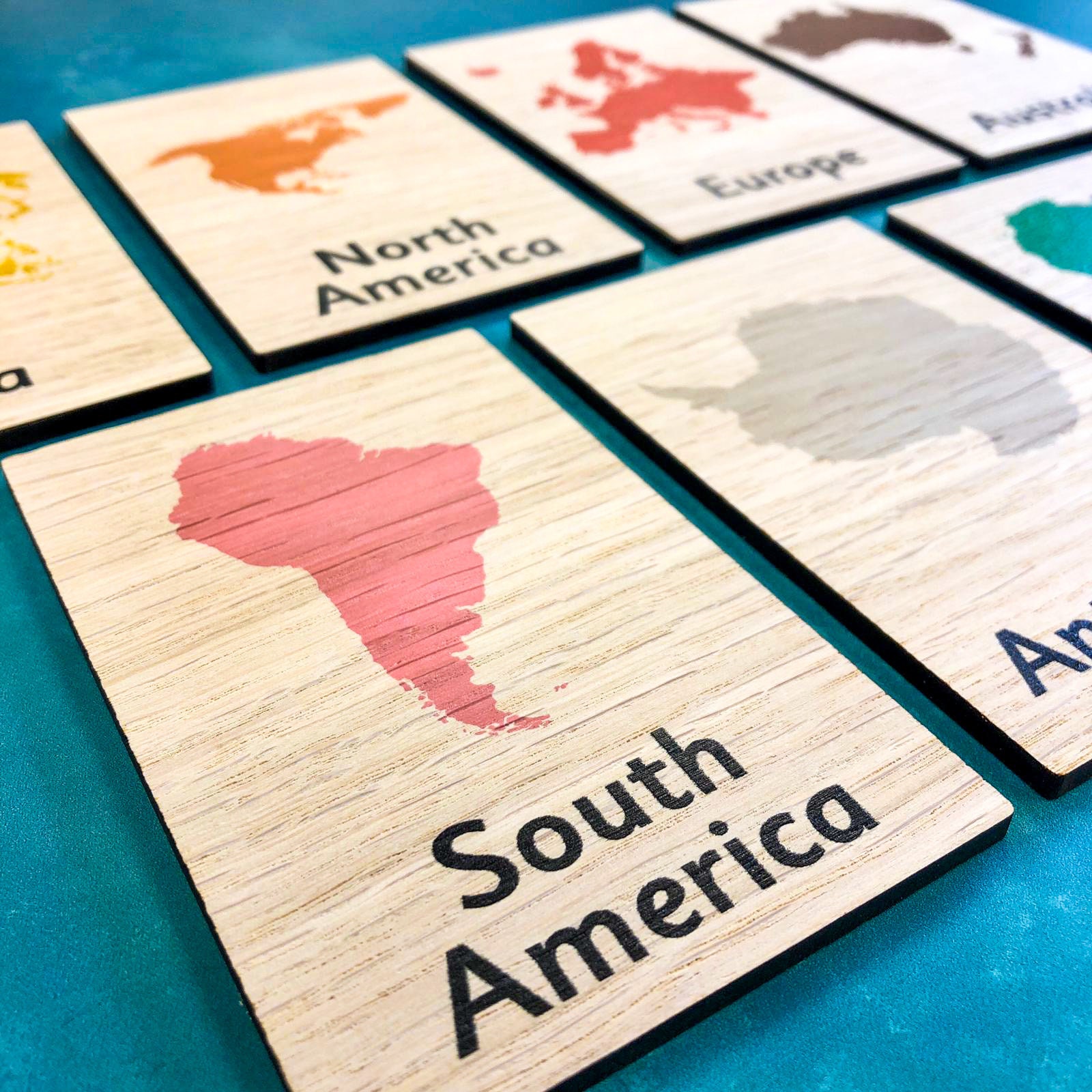 Montessori Wooden Display Board & Learning Tiles Set Map of the World ...