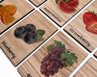 Montessori Learning Tiles - Fruit - Healthy Eating