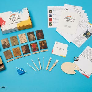 Kunst Thema Montessori Lernbox Alter 3-6 | Berühmte Künstlerkarten, Kindermalkit & Kunstaktivitäten für Vorschulkinder