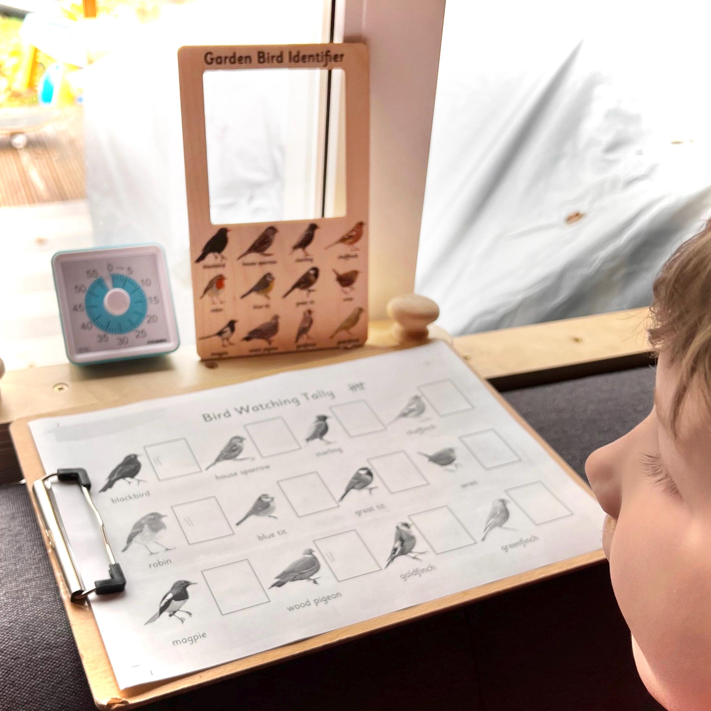 Wooden Garden Bird Identifier for Kids Montessori Learning Tool for ...