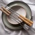 Personalize fondue forks - engrave with your own text or name - gift for cheese lover - custom wooden fondue forks