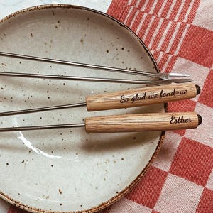 Forchetta per fonduta personalizzata - incidi con il tuo testo o nome - regalo per gli amanti del formaggio - regalo personale - Forchette per fonduta