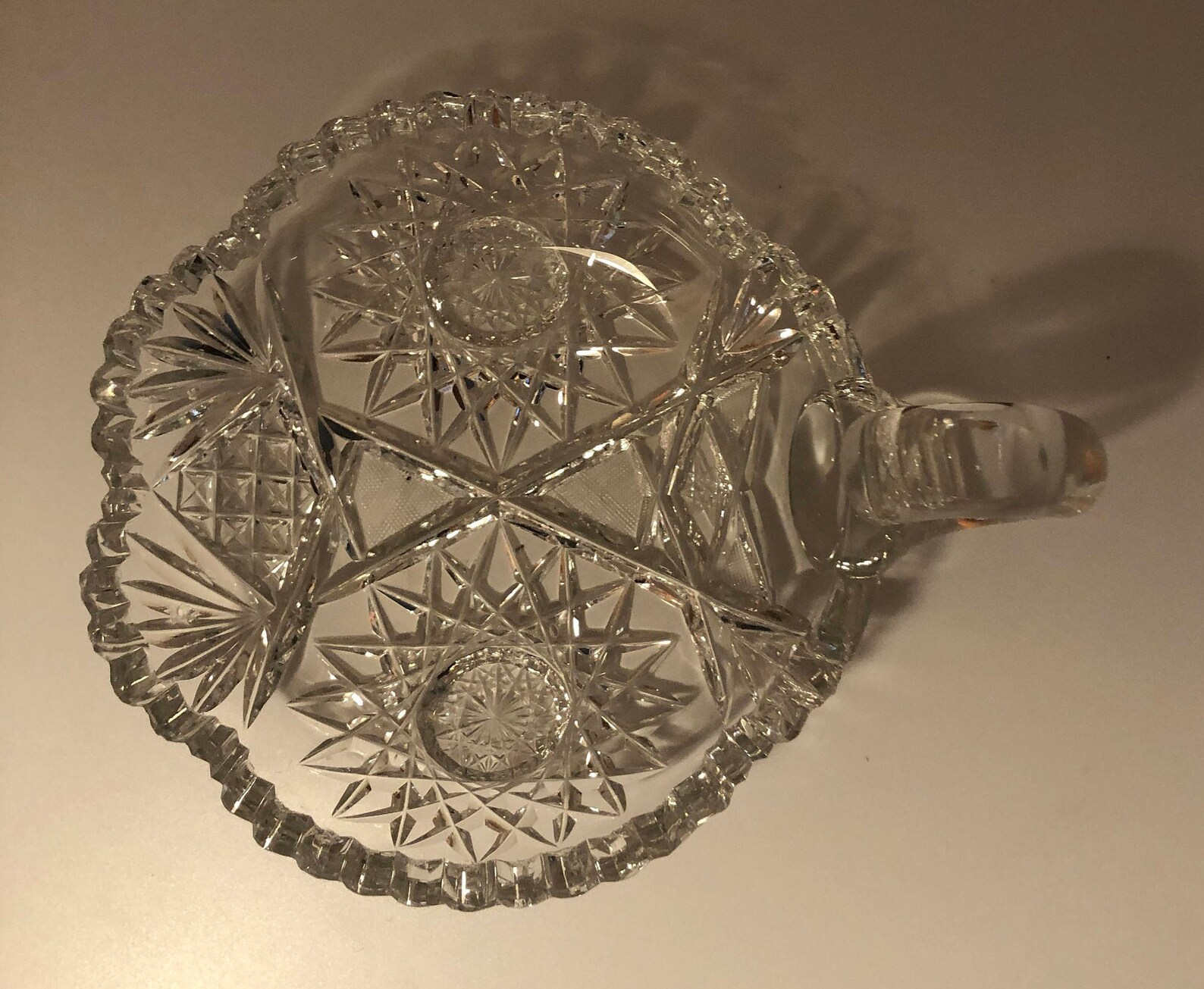 Vintage Clear Glass Ashtray 4 Round Mid Century Heavy Etsy