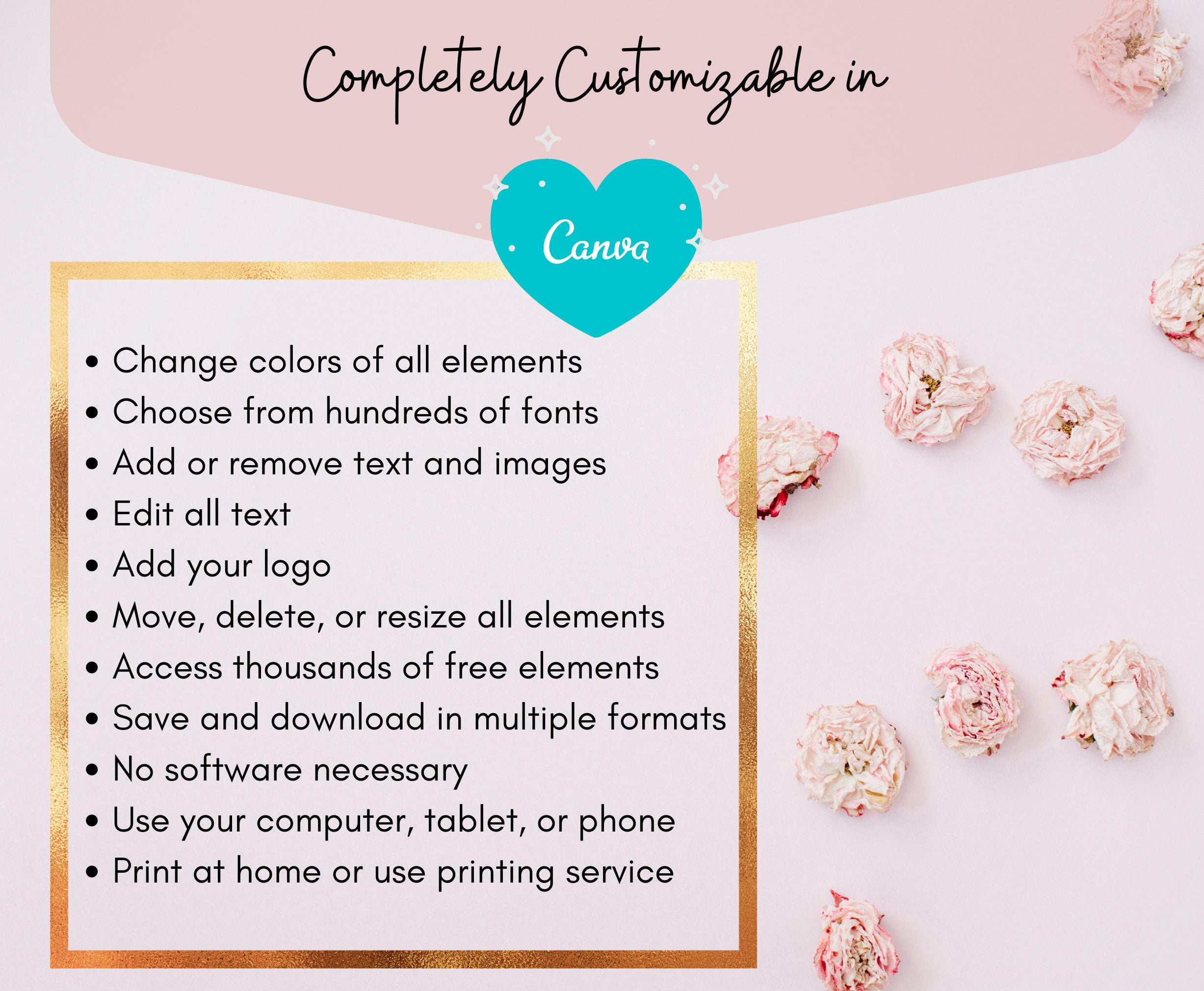 Trifold Brochure Price List Template for Bakery Editable Etsy Australia