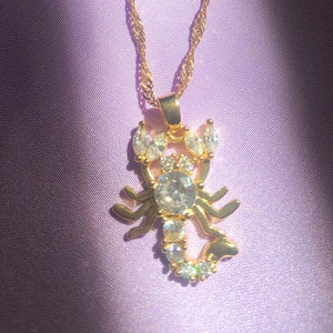 Scorpion Necklace - 18K gold plated zodiac Scorpio jewelry charm