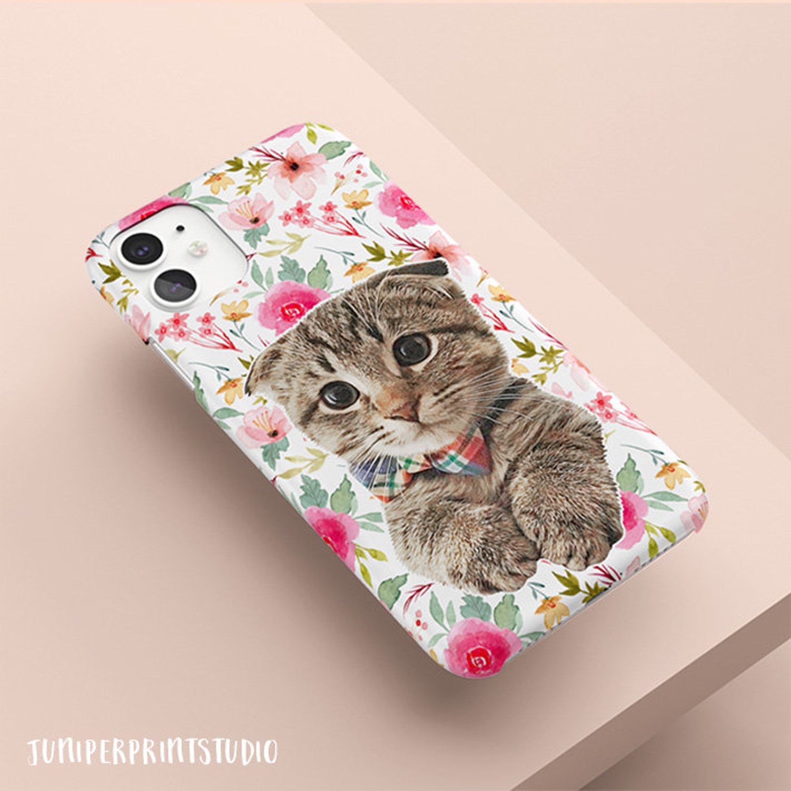 Personalized Pet Phone Case in Floral Pattern Personalised Etsy