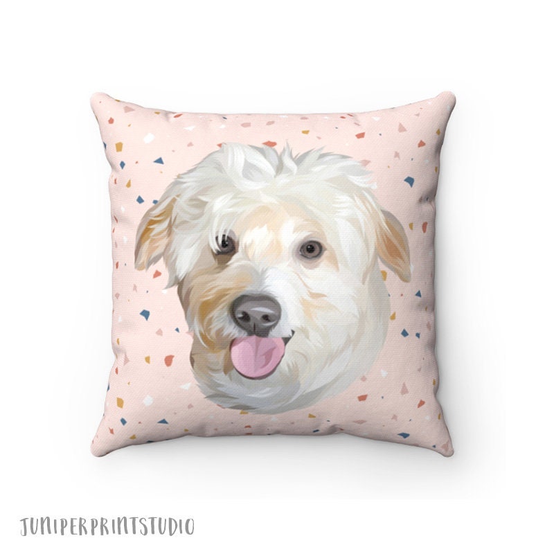 Custom Pet Pillow in Terrazzo Pattern Custom Dog Pillow Cat | Etsy