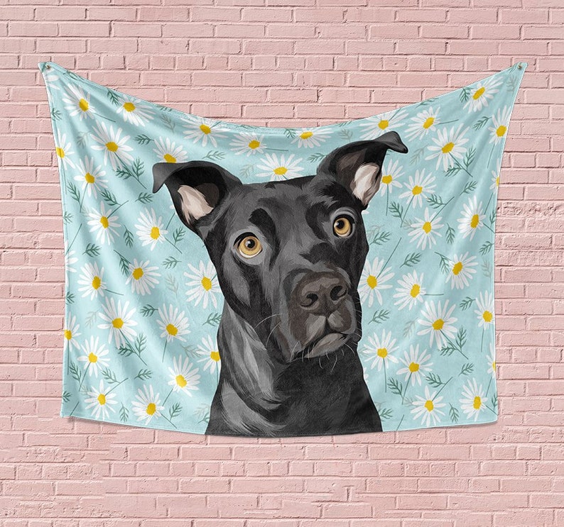 Personalized Pet Blanket in daisy Dog pillowcase | Etsy