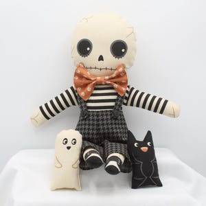 Halloween Decoration Ragdoll | Boy Skelly Doll with Ghost and Bat