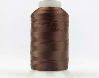 Decobob 80wt Cottonized Polyester Thread by Wonderfil | Brown | Bobbin Thread | Machine Quilting | Piecing | Machine Embroider Lace