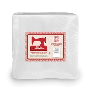Lori Holt 14インチ プレカット 縫い付け用インターフェイス | Bee in my Bonnet の Lori Holt 著 | 14インチ x 14インチのインターフェイス 50枚入り