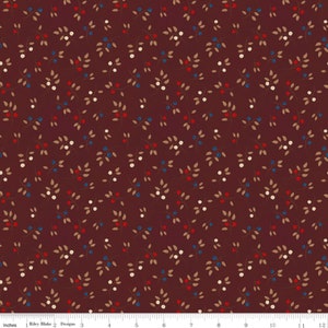 1 Yard PRE-CUT | Huckleberry Saltbox - Sprigs in Wine| Riley Blake | Karen Walker | Pre-Cut 1 Yard | Priced per yard