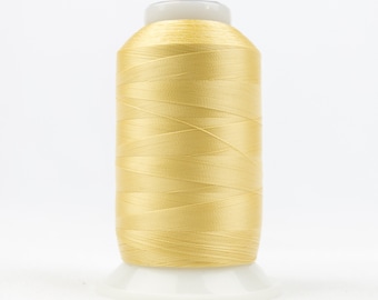 Decobob 80wt Cottonized Polyester Thread by Wonderfil | Soft Gold | Bobbin Thread | Machine Quilting | Piecing | Machine Embroider Lace