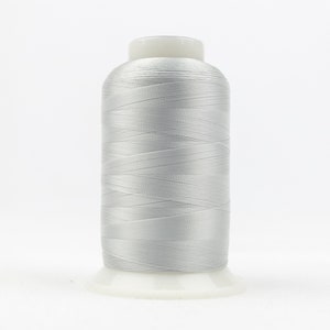 Decobob 80wt Cottonized Polyester Thread by Wonderfil | Dove Grey | Bobbin Thread | Machine Quilting | Piecing | Machine Embroider Lace