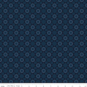 1 Yard PRE-CUT | Huckleberry Saltbox - Tiles in Oxford Blue | Riley Blake | Karen Walker | Pre-Cut 1 Yard | Priced per yard