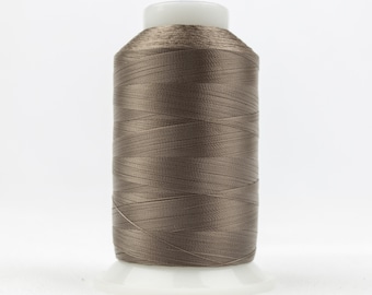 Decobob 80wt Cottonized Polyester Thread by Wonderfil | Brown Grey | Bobbin Thread | Machine Quilting | Piecing | Machine Embroider Lace
