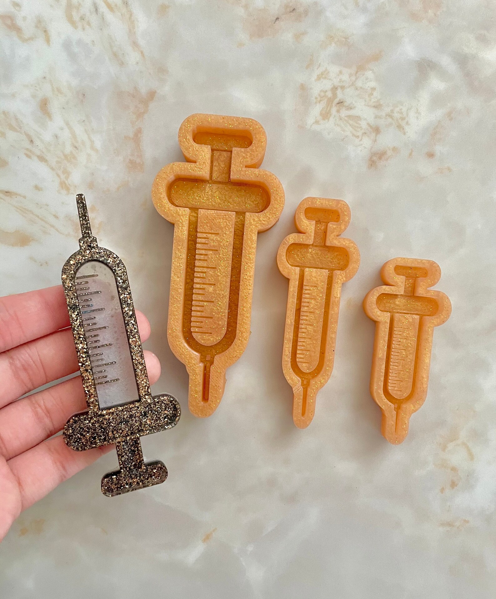 Syringe Shaker Mold 3 Sizes Mold for Shaker Keychains Syringe Molds Nurse Medical Molds Craft
