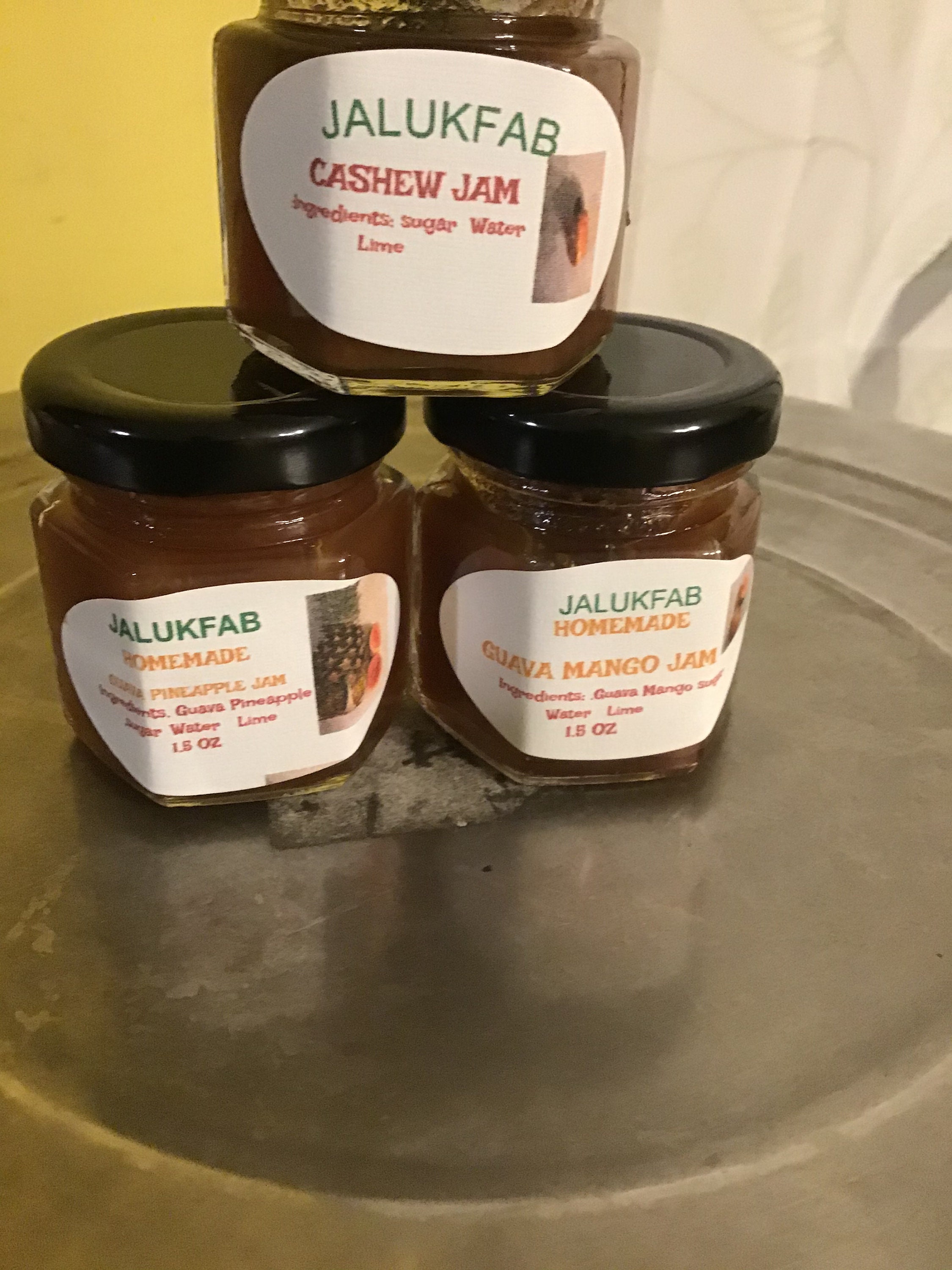 Triple Delight Exotic Jams . Homemade .cashew,guava, Kiwi,mango