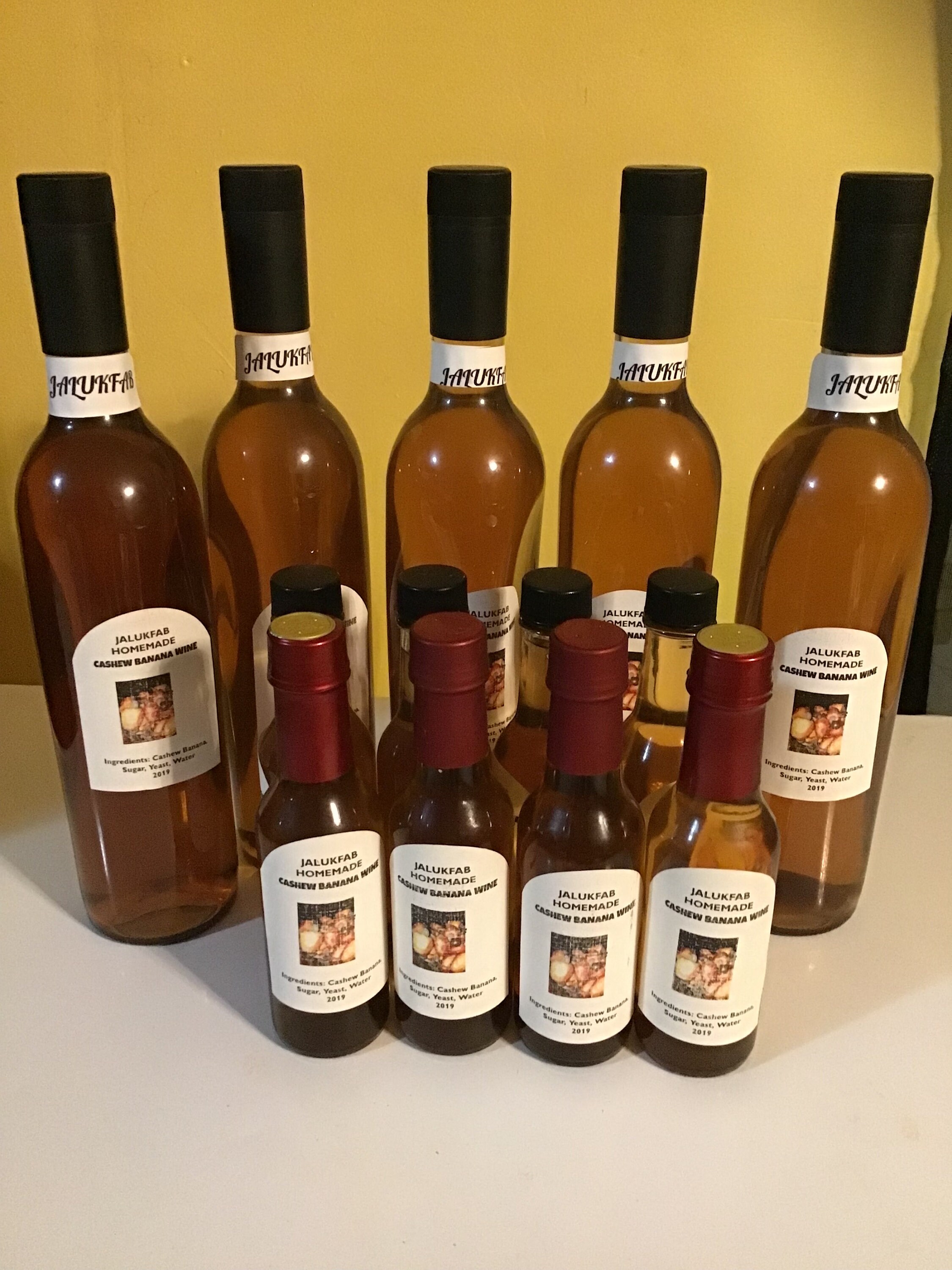 2019 Homemade Cashew Fruit Wine. Rare Wines 2 Size, 5 Oz , 24.7 Oz
